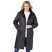 Plus Size Women's Mid-Length Raincoat by TOTES in Black (Size 3X)