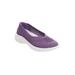 Wide Width Women's CV Sport Laney Slip On Sneaker by Comfortview in Sweet Grape (Size 8 W)