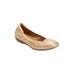 Extra Wide Width Women's The Everleigh Flat by Comfortview in Gold (Size 9 WW)