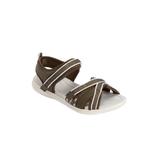 Wide Width Women's The Annora Water Friendly Sandal by Comfortview in Dark Olive (Size 7 W)