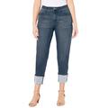 Plus Size Women's Shimmer Cuff Jean by Catherines in Naples Wash (Size 34 W)