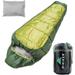 HiHiker Mummy Bag + Travel Pillow w/Compact Compression Sack â€“ 4 Season Sleeping Bag for Adults & Kids â€“ Lightweight Warm and Washable, for Hiking Traveling & Outdoor Activities