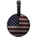 The United States Flag Soccer Ball Futbol Football Round Leather Luggage ID Tag