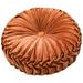 Kernelly Round Throw Pillows for Couch -Pumpkin Shape Velvet Pleated Cushion - Round Pintuck Pillow for Home Bed Car Decor Floor Pillow Cushion