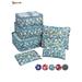 Spencer 6Pcs Portable Travel Luggage Storage Organizer Bag Waterproof Clothes Packing Cubes Tidy Pouch Suitcase HandBag Case Set "Blue"