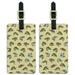 Saltwater Deep Sea Game Fish Fishing Pattern Luggage ID Tags Suitcase Carry-On Cards - Set of 2