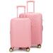 BADGLEY MISCHKA Diamond 2 Piece Expandable Luggage Set (Pink, 20/24)