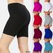 Womens Biker Shorts Leggings Mid Thigh Cotton Thick Yoga Pants Fitness Bermuda