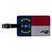 North Carolina NC Home State Flag Officially Licensed Rectangle Leather Luggage Card Suitcase Carry-On ID Tag