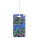 Monet Pink Water Lilies Standard Sized Hard Plastic Double Sided Luggage Identifier Tag