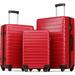 3 PCS Hardshell Luggage Sets, Lightweight Luggage Set 20â€�&24â€�&28â€�