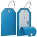 Shacke Luggage Tags with Full Back Privacy Cover w/ Steel Loops - Set of 2 (Aqua Teal)