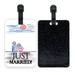 Black Glitter Luggage Tag Identifier - Just Married Bag Tags - Lovers Sunset