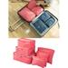 BadPiggies 6Pcs Waterproof Packing Cube Travel Organizer Clothes Storage Bags Luggage Organizer Pouch Set (Pink)