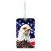 American Bald Eagle and Flag Design Double Sided Luggage Identifier Tag