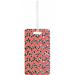 Accessory Avenue Leopard Print Chevrons on Coral Large Hard Plastic Double Sided Luggage Identifier Tag