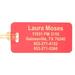 Luggage Tags (10) (Pink with White Text)