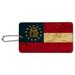 Rustic Distressed Georgia State Flag Wood Luggage Card Suitcase Carry-On ID Tag