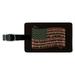 USA Vintage Flag Pledge of Allegiance Rectangle Leather Luggage Card Suitcase Carry-On ID Tag