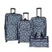 World Traveler 818703-T19-213 Expandable Spinner Luggage Set, Winter Flower - 4 Piece