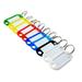 Key Tags with Split Ring & Label Window, ID Luggage Tags - Soft Plastic, Single Colors, by Better Crafts (Black, 30 pieces)