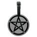 Graphics and More Pentagram Pentangle Star Wiccan Witch Round Leather Luggage ID Bag Tag Suitcase