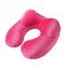 Portable Inflatable Soft Velvet Travel Neck Pillow Set, U Shape, Neck Support for Cars, Airplanes Office Camping and Washable