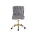 Everly Quinn Task Chair Upholstered/Metal in Gray | 33 H x 23 W x 22 D in | Wayfair 7B5C21FFB1004B1889AF68F244D4985B