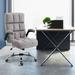 Everly Quinn Executive Chair Upholstered in Gray | 46.8 H x 25.5 W x 26.7 D in | Wayfair F60409EE32B64C41B93F58E3BEB0E1AB