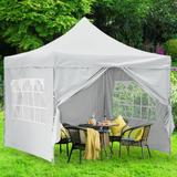 GDY 10Ft Outdoor Canopy Pop-Up Party Tent Steel Material With 4 Curtains ( 2 Windows and 1 doors)