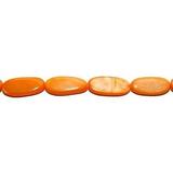 8x18mm 23 Beads Orange Mother Of Pearl Long Oval Beads Genuine Gemstone Natural Jewelry Making