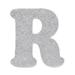 EVA Glitter Foam Letter Cut Out R Silver 4-1/2-Inch 12-Count