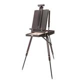 SoHo Urban Artist Standing French Easel - Light Weight and Adjustable with Easy Assembly for Travel Friendly Painting and Sketching - Rich Mahogany Finish
