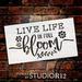 Live Life in Full Bloom Flower Stencil by StudioR12 Reusable Mylar Template Paint Wood Sign Craft Spring Inspiration Home Decor Rustic DIY Farmhouse Gift SELECT SIZE - Small - XLG 16 x 8