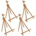 U.S. Art Supply Topanga 31 Tabletop Wood Folding A-Frame Artist Studio Easel (Pack of 4) Beechwood Tripod Display Stand