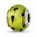 925 Sterling Silver Reflections Green/Black Italian Murano Bead; for Adults and Teens; for Women and Men