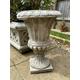 Fluted Stone Urn | Garden Statue Outdoor Ancient Classical Planter Trough Vase Ornament