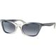 Ray-Ban RB2299 Lady Burbank Sunglasses - Women's Blue Gradient Grey Lenses Transparent Blue 52 RB2299-134386-52