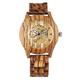 OIFMKC Wooden Watch Brown/Red Full Wooden Men Watch Mechanical Self-Winding Wood Wristwatch Luxury Roman Numerals Display Male Automatic Timepiece,Model 1 only Watch