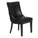 Versailles Leather Dining Chair - Espresso - Leather Black