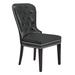 Charlotte Leather Dining Chair - Espresso - Leather Charcoal