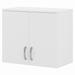 Bush Business Furniture Universal Laundry Room Wall Cabinet with Doors and Shelves in White - Bush Business Furniture LNS428WH-Z