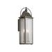 August Grove® Devils Lake 4-Light Outdoor Wall Lantern Aluminum/Glass/Metal in Brown/Gray | 28.75 H x 12.5 W x 9.25 D in | Wayfair