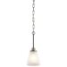 Alcott Hill® Mcnemar 1 - Light Single Bell Pendant Glass in Gray | 12.5 H x 4.75 W x 4.75 D in | Wayfair 111EB71F88E14AA2A53CB9743ACDAEB1