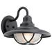 Breakwater Bay Elizabeth Textured Black Outdoor Barn Light Aluminum/Glass/Metal in Black/Gray | 12.5 H x 15 W x 11.5 D in | Wayfair