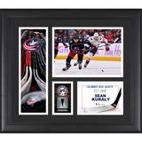 Sean Kuraly Columbus Blue Jackets Unsigned Framed 15" x 17" Player Collage with a Piece of Game-Used Puck