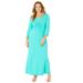 Plus Size Women's AnyWear Medallion Maxi Dress by Catherines in Aqua Sea (Size 2X)