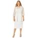 Plus Size Women's AnyWear Linen & Lace Cascade by Catherines in White (Size 3X)