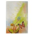 Betsy Drake Interiors Garden Butterfly Guest Towel Polyester in Gray/Green | Wayfair GT278