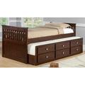 Hillam Solid Wood Mate's & Captain's Bed w/ Trundle by Harriet Bee kids Wood in White/Brown | 36 H x 42 W x 80 D in | Wayfair